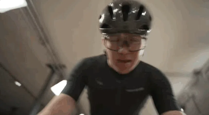 The airbag system integrated into the skinsuit's design, showing how protection zones cover the spine and core