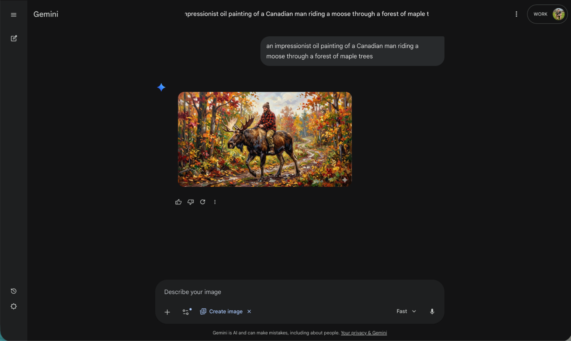 Example output showing prompt adherence across multiple specified elements