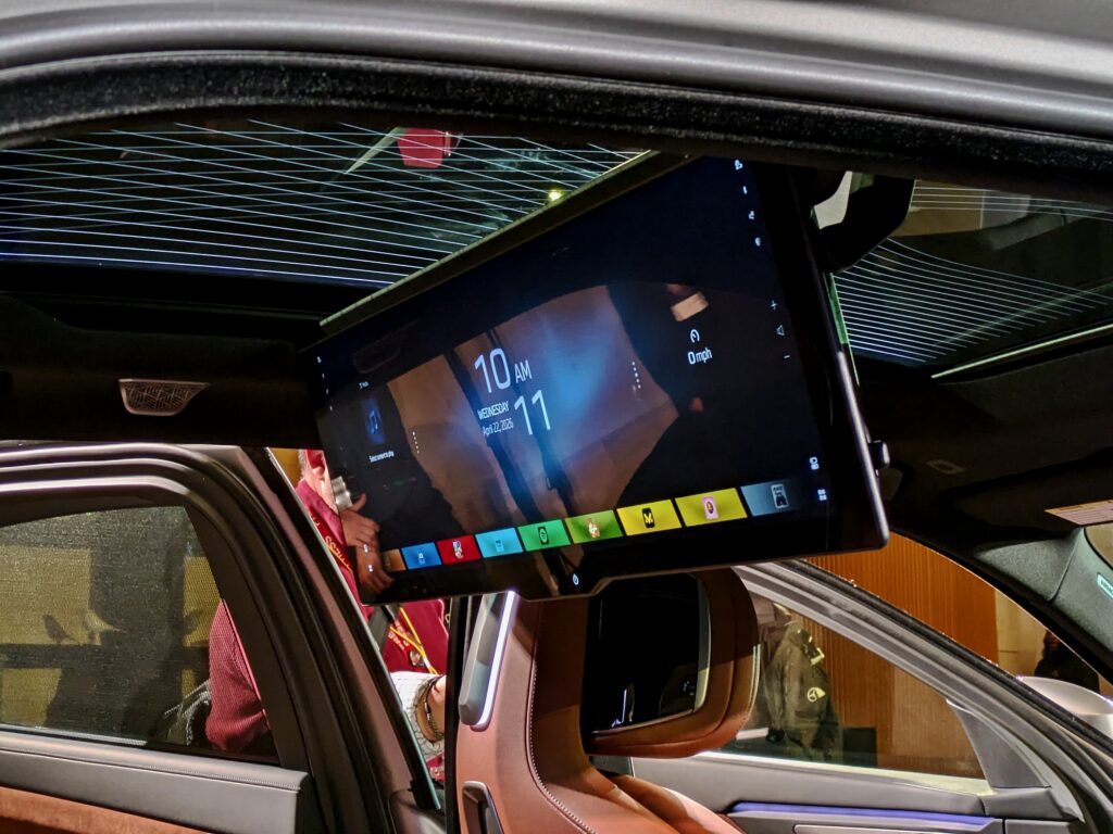 BMW 7 Series rear cinema screen