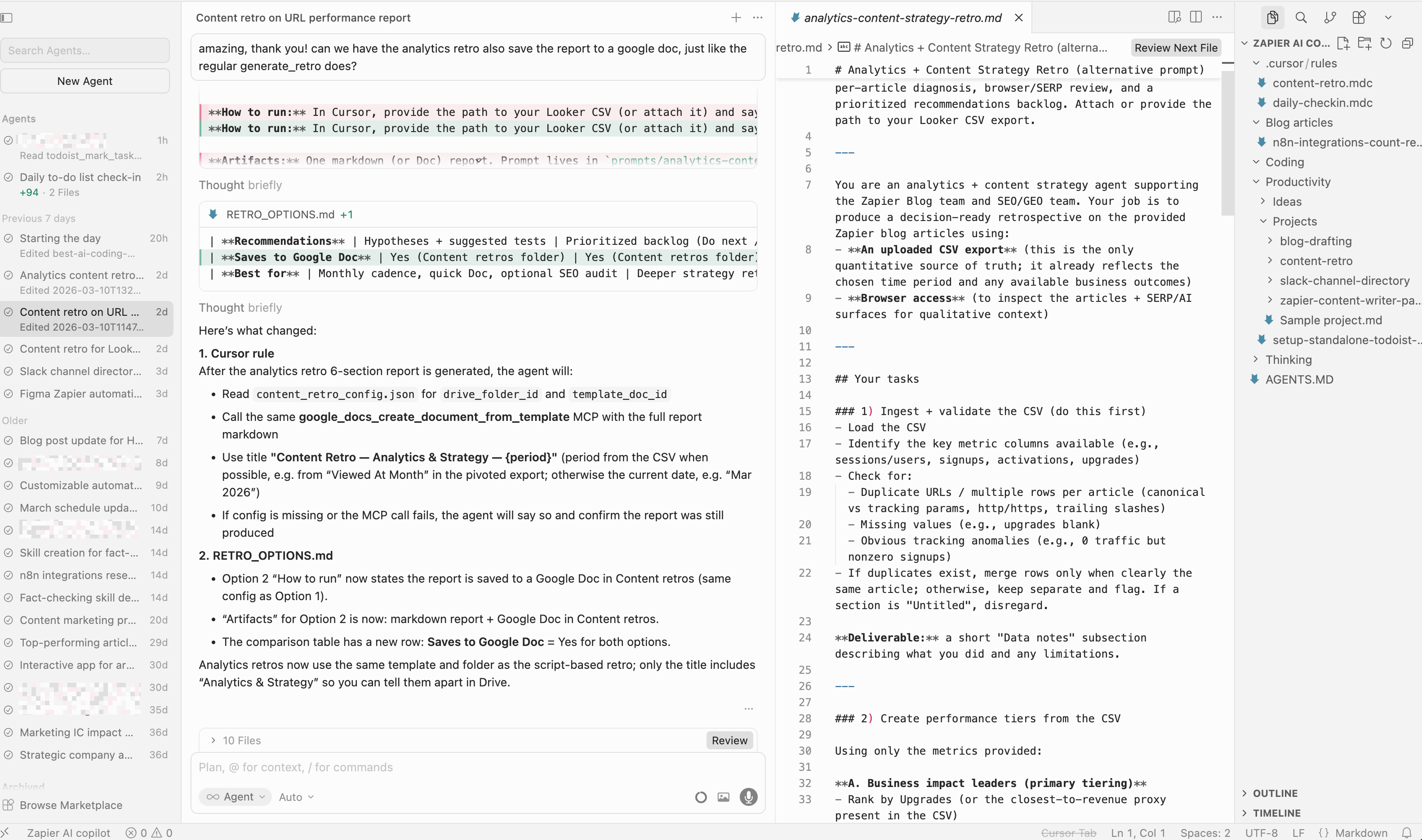 Cursor integrates AI assistance directly into the IDE workflow