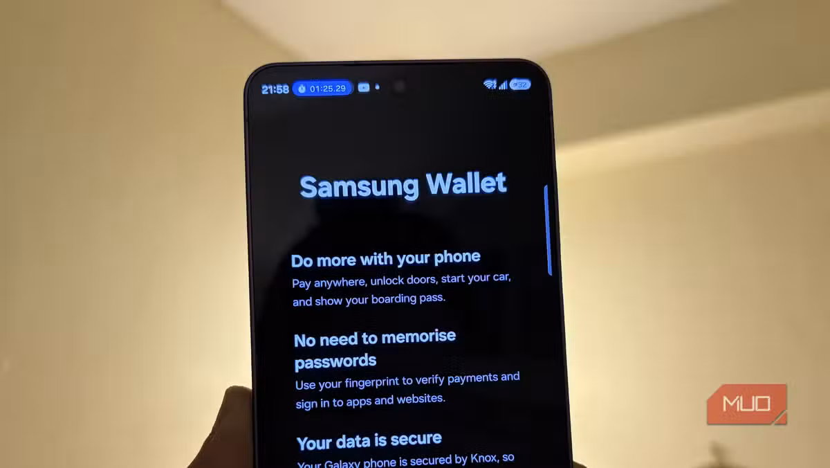 Samsung Wallet's Trips feature on the Galaxy S26 showing the chronological travel timeline