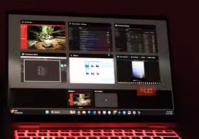 Open-source apps running on a Windows laptop
