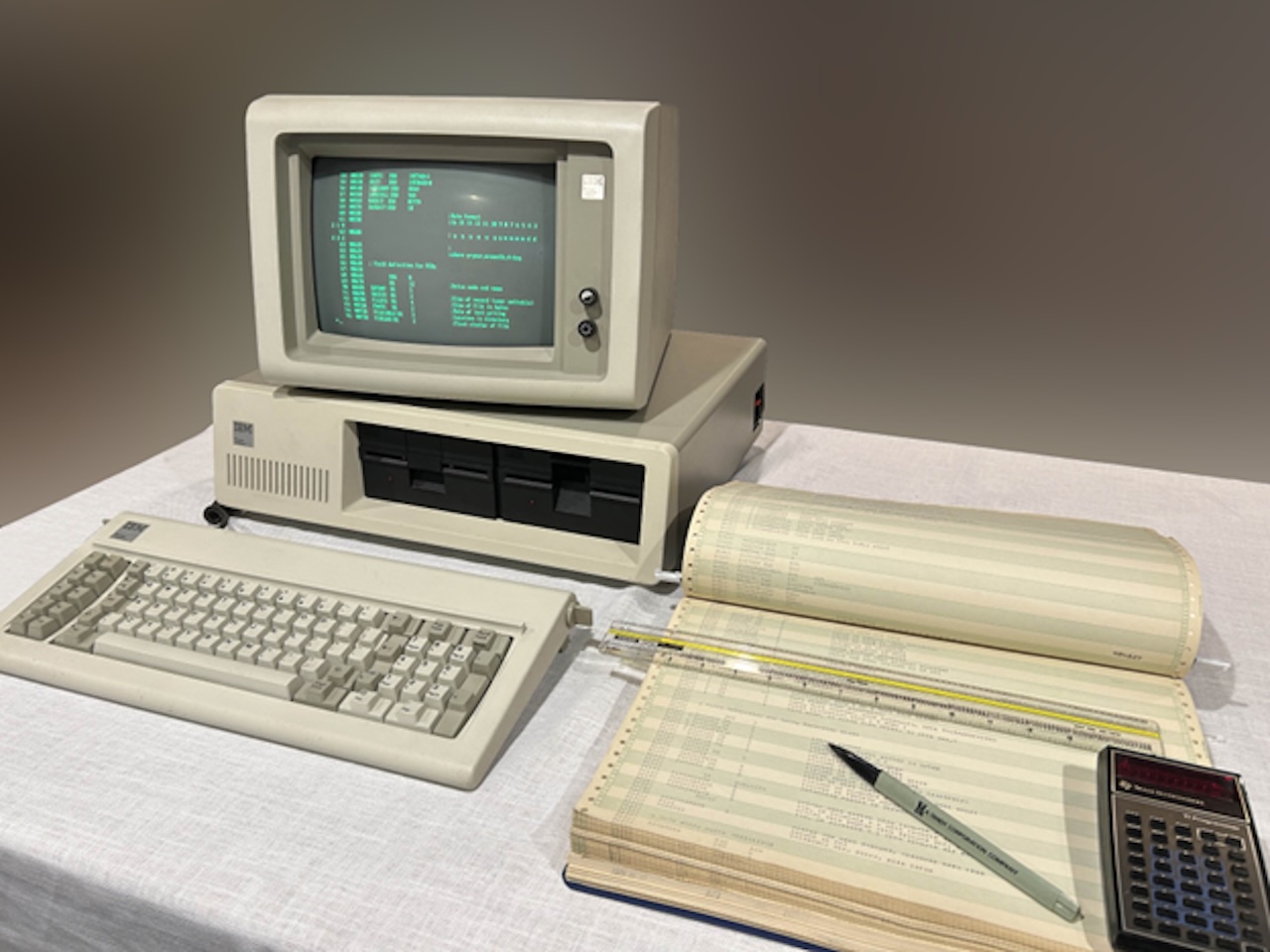 The 86-DOS artifact alongside the IBM PC that made DOS a household name