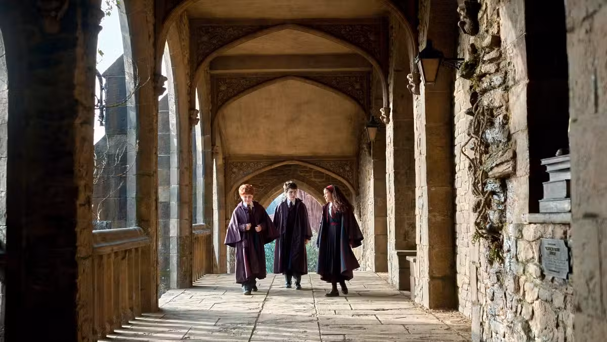 Cast members from the Harry Potter full-cast audiobook production