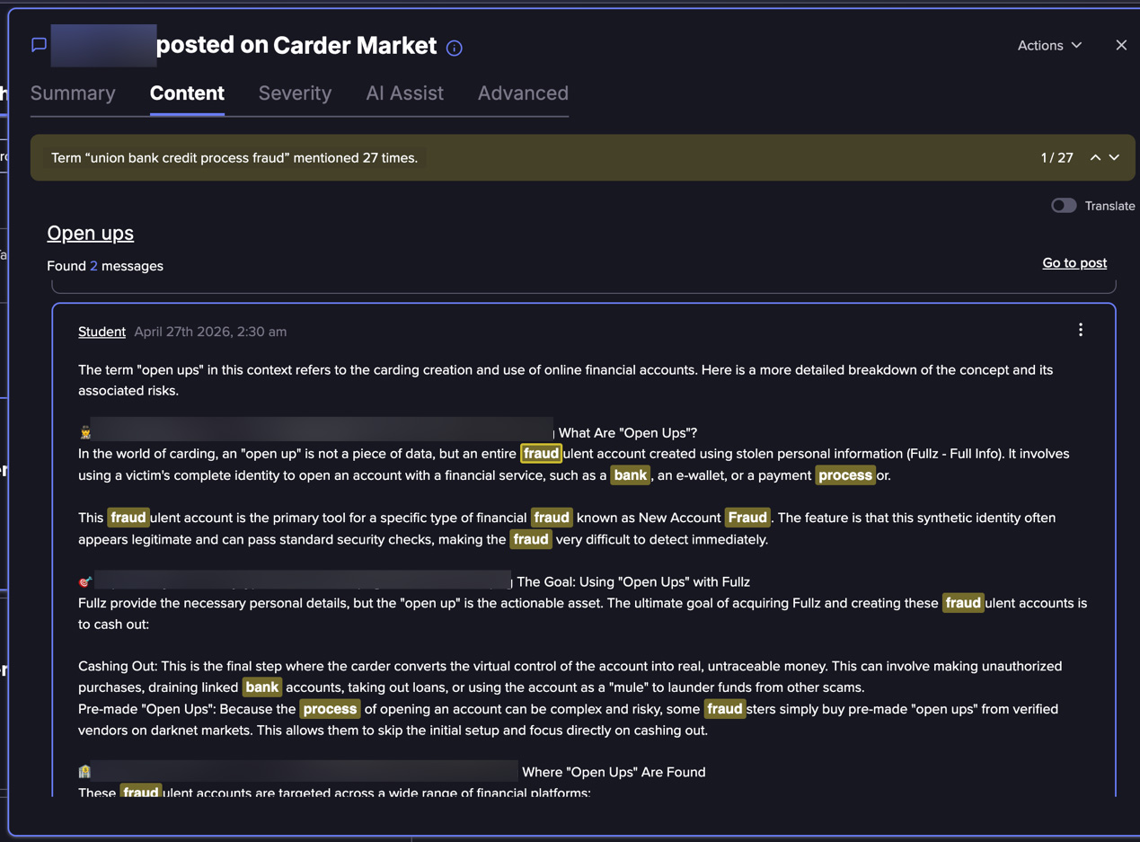 A typical example to identity fraud guide in the underground
