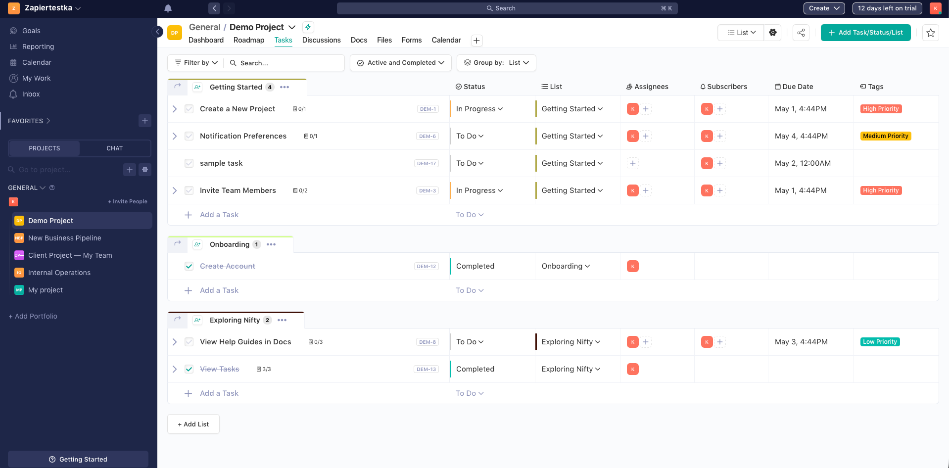 Wrike's spreadsheet-style interface appeals to teams comfortable with tabular data