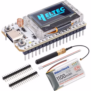 MakerHawk Heltec V3 LoRa board with battery, priced at $27