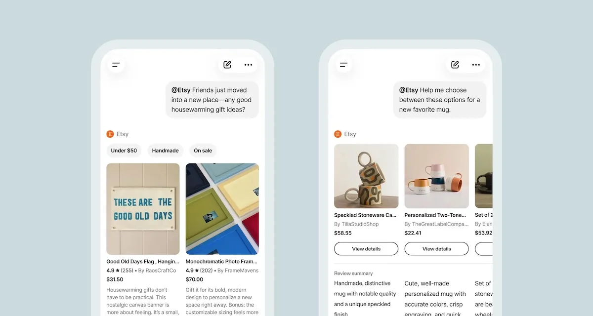 Etsy Launches Native App Inside ChatGPT for AI Shopping