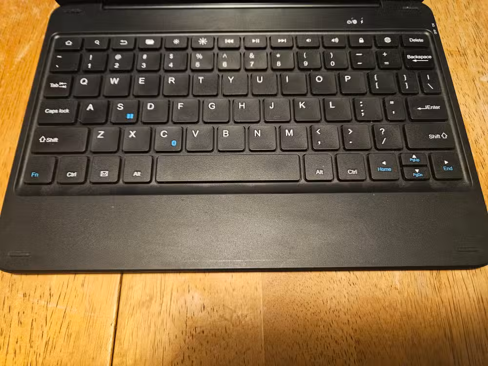 The Bluetooth keyboard case turns the Fire tablet into a writing workstation