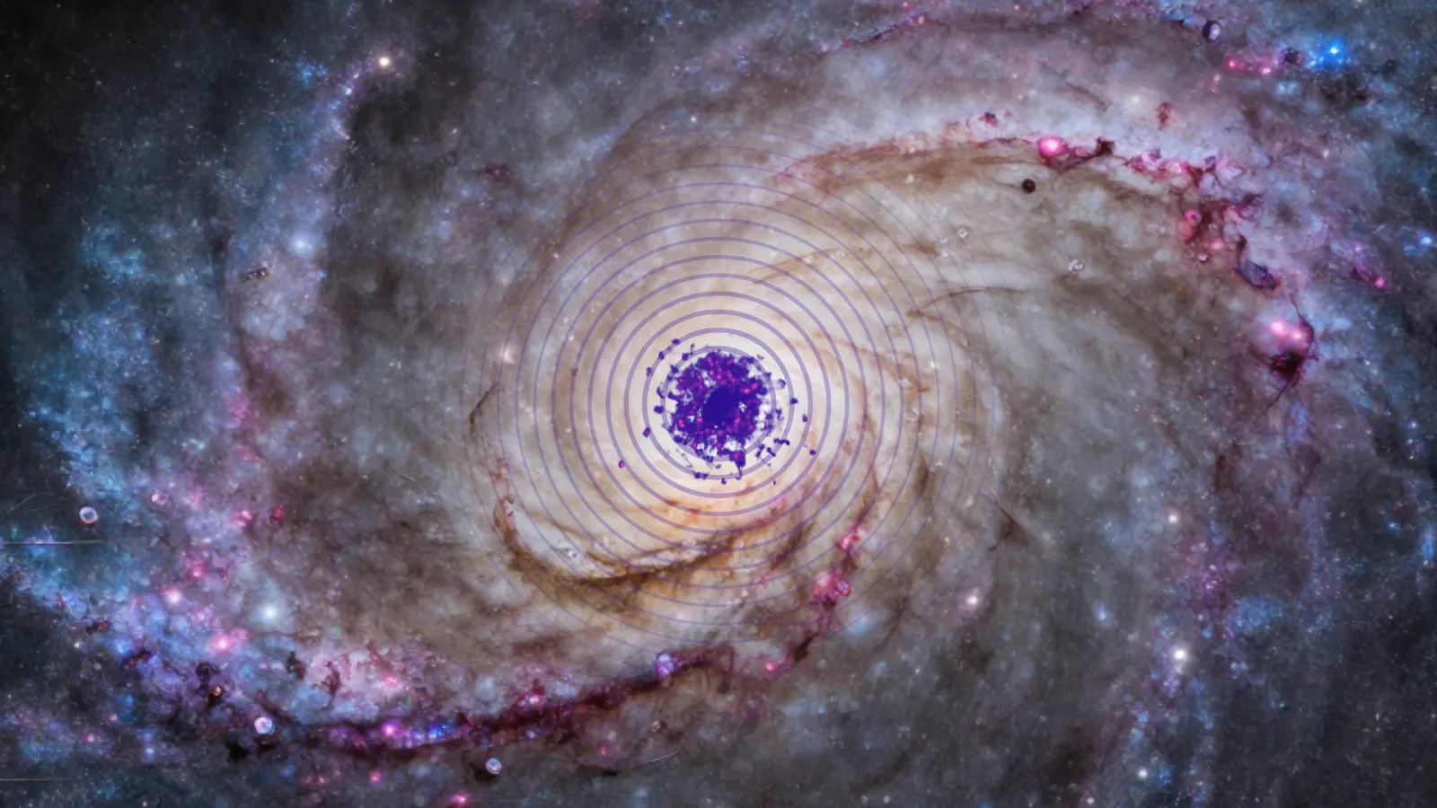 Visualization of dark matter density patterns in galaxy systems