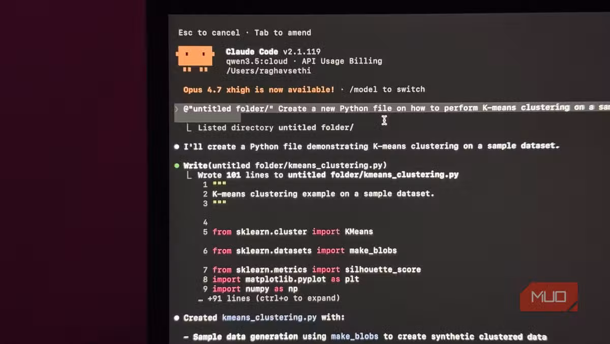 Claude Code running on a MacBook. API limits for the coding tool have doubled.
