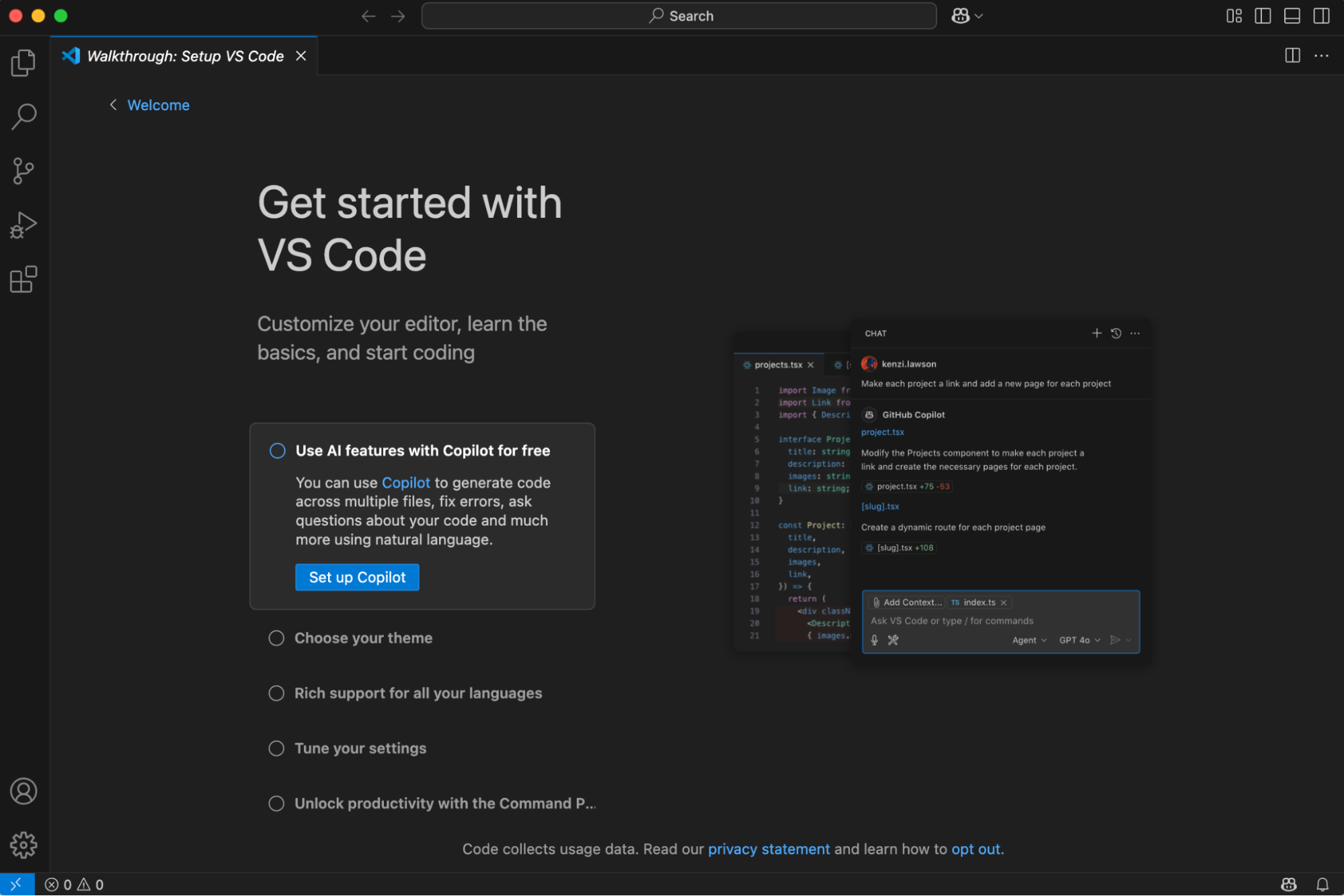 GitHub Copilot integrates directly into your existing workflow