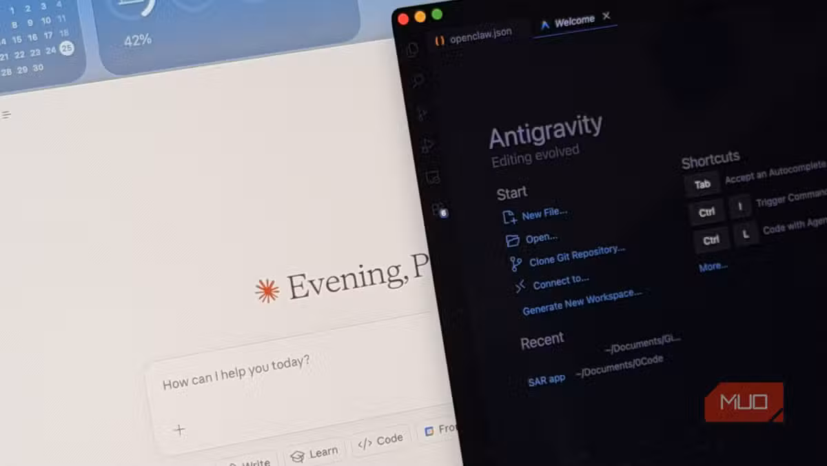 Google Antigravity alongside Claude, showing the free alternative to paid AI coding tools