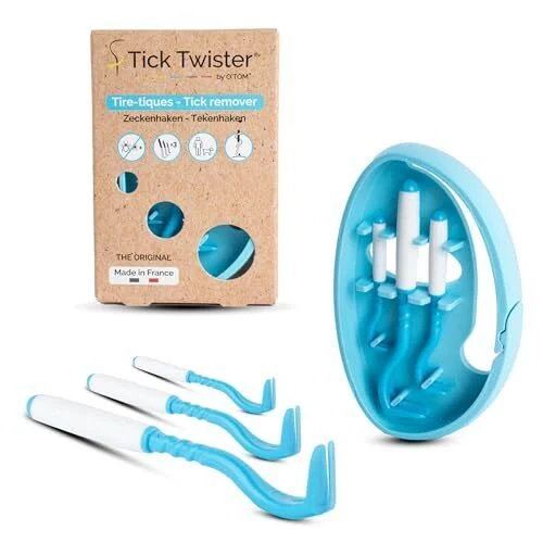 Tick Twister Tick Remover for Dogs and Human - Made in France - Tick Puller for Humans and Dogs - 3 Different Sizes - Dog Tick Removal Tool - Also for All Other Pets - Tick Nipper in