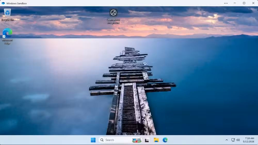 Windows Sandbox provides an isolated testing environment that resets after each use