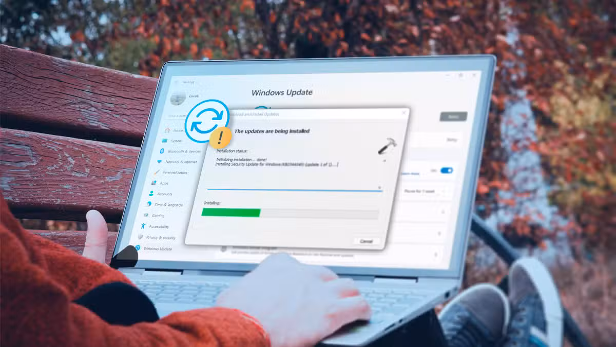 Windows downloading updates in the background