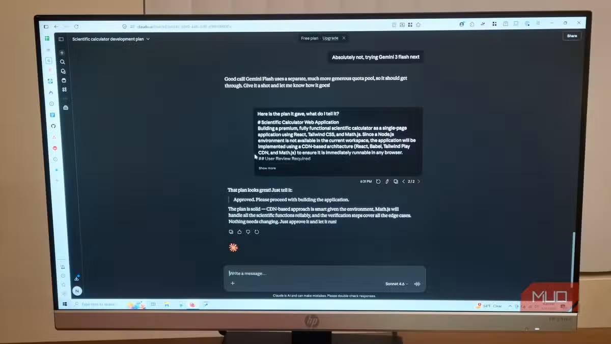 Claude working alongside Antigravity in a split-workflow setup