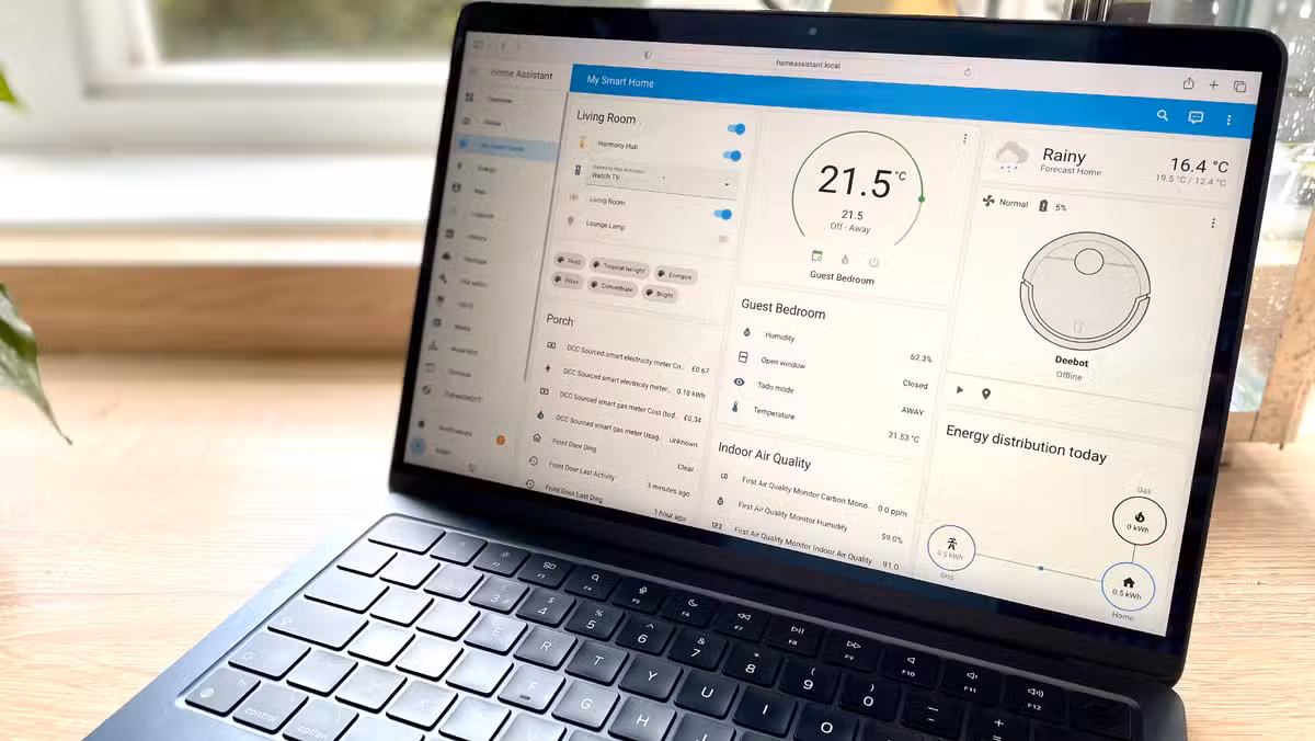 Home Assistant running on a MacBook Air. A fresh install means no leftover cruft from years of experimentation.