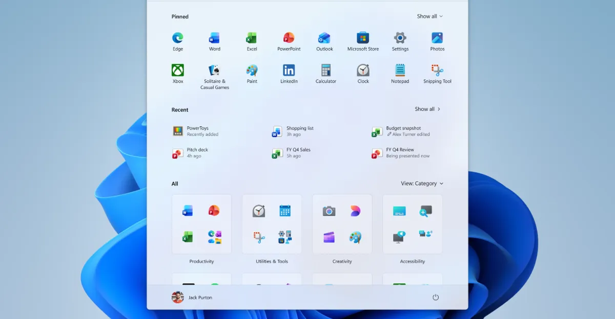 Windows 11 Tests Movable Taskbar and Resizable Start Menu