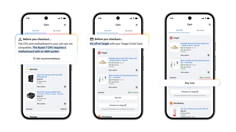 Google's new Universal Cart feature
