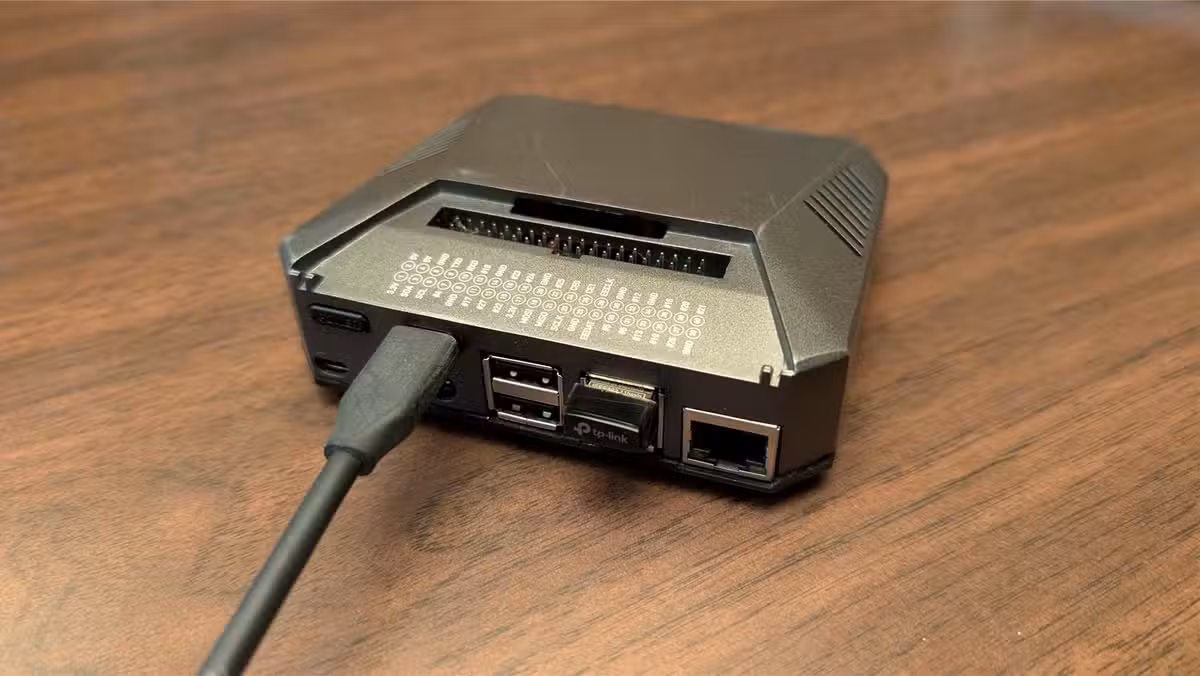 A Raspberry Pi 4 configured as a travel router and backup PC