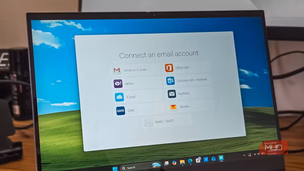 Mailspring's account setup dialog on Windows