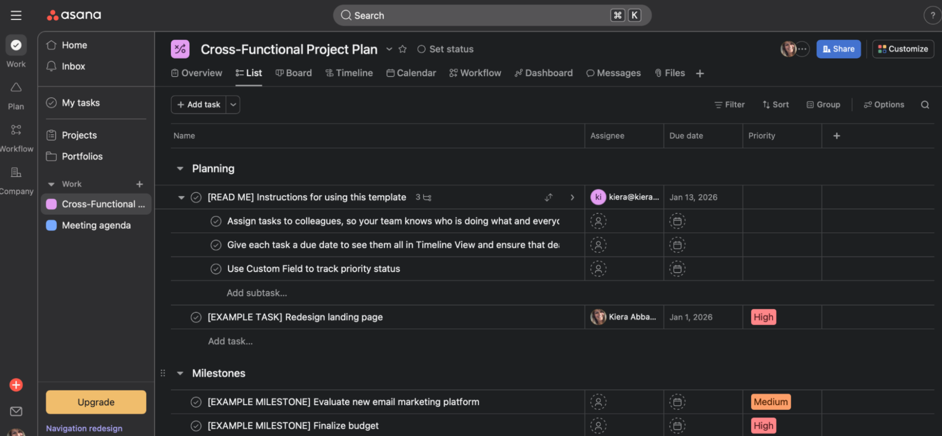 Asana's AI features help coordinate complex project dependencies