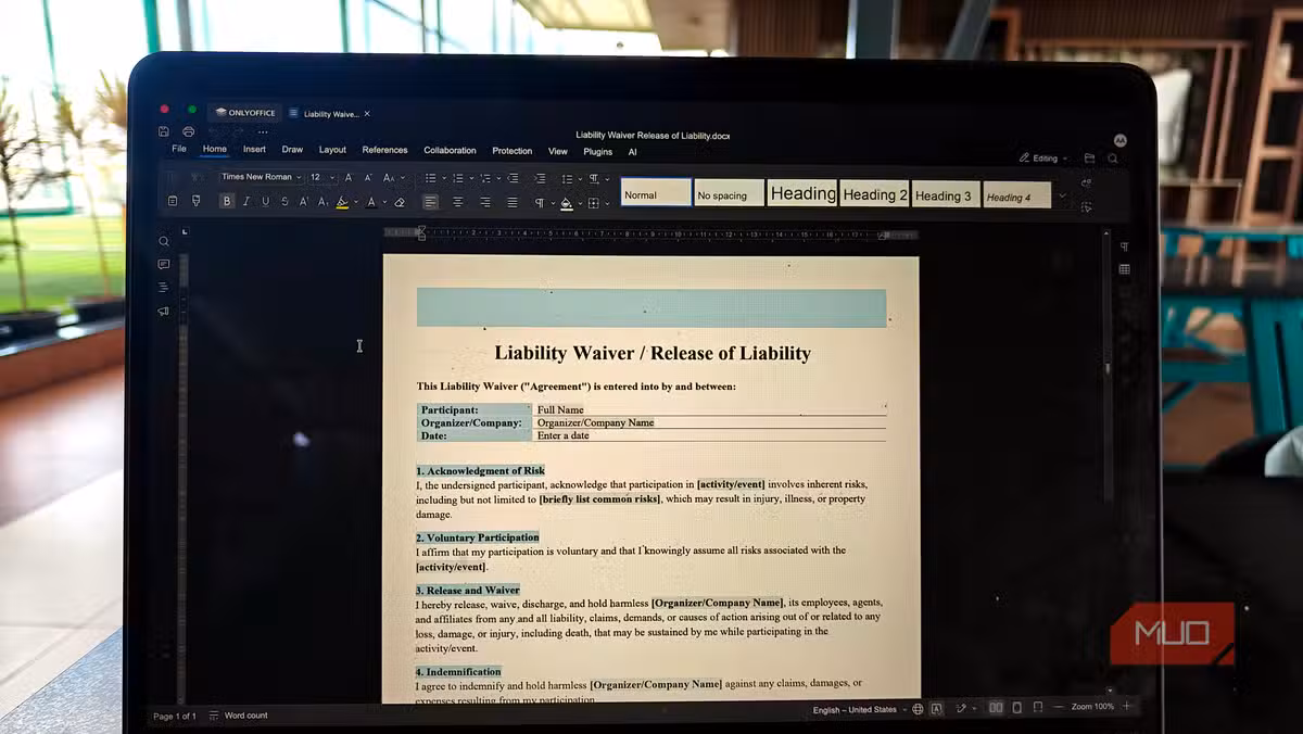 OnlyOffice running on macOS with better .docx format preservation