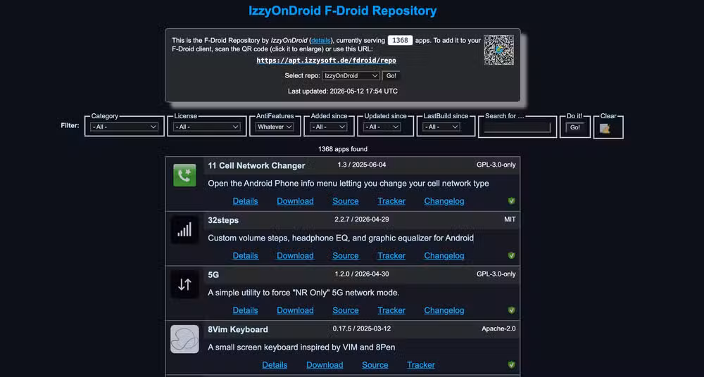IzzyOnDroid repository adds over 1,000 additional apps to F-Droid