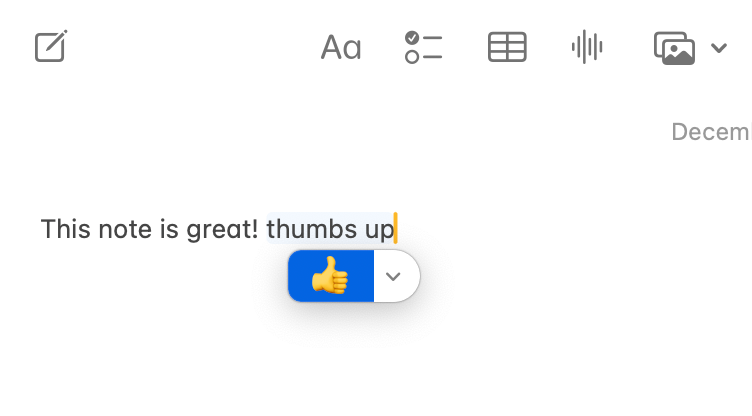 Text Replacements settings let you create custom emoji shortcuts