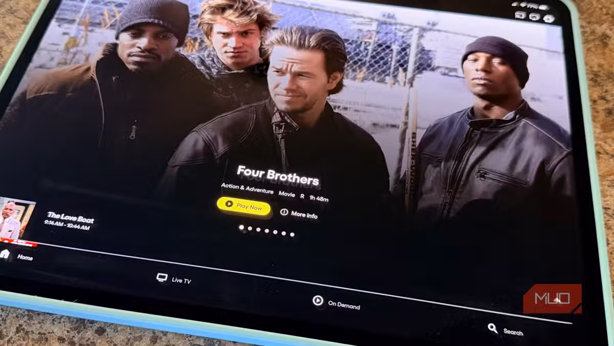 Pluto TV's channel guide mimics the familiar cable interface