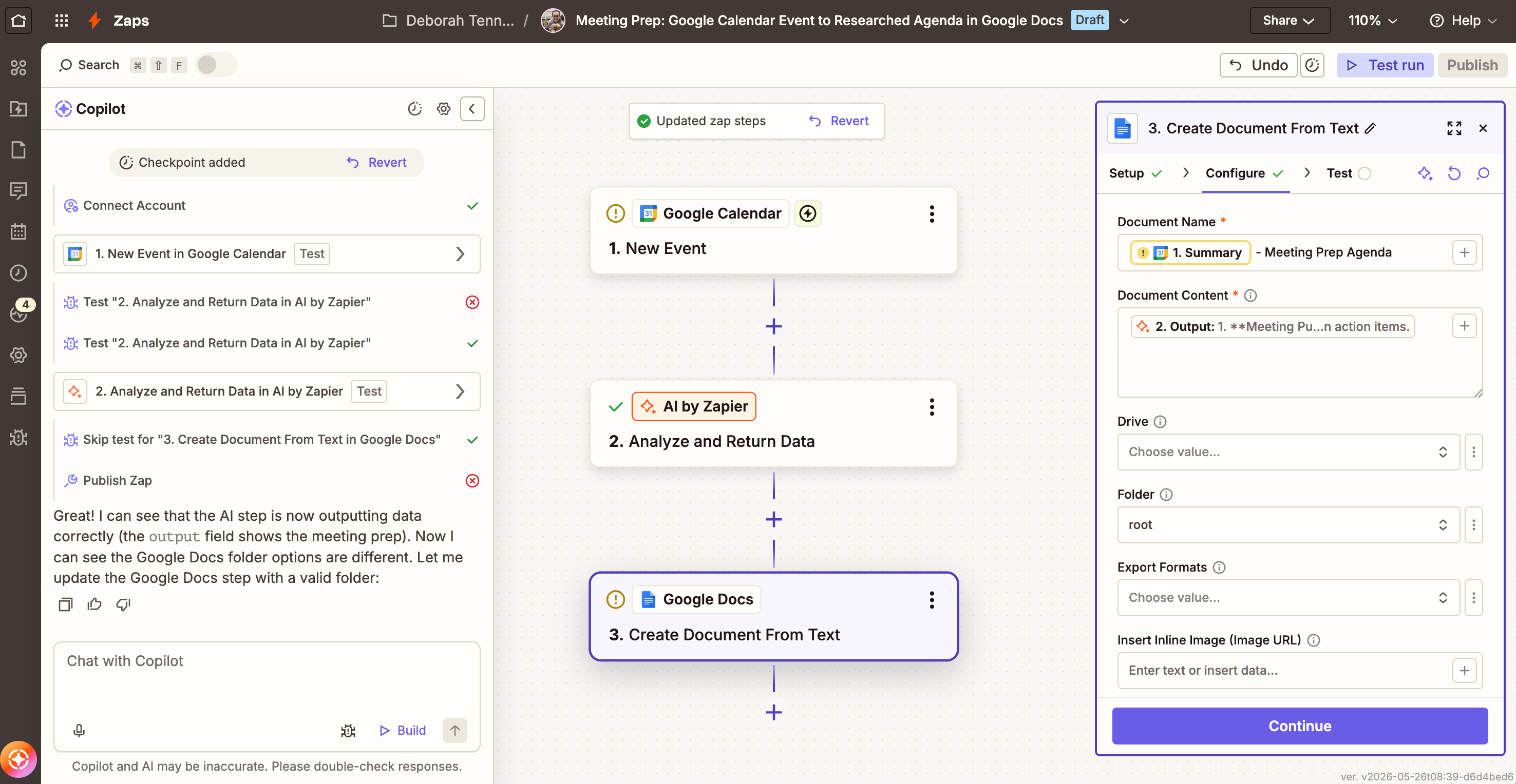 Zapier's interface lets non-technical users build workflows without IT intervention