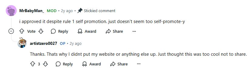 Reddit's interface showing upvote and downvote arrows that determine karma scores