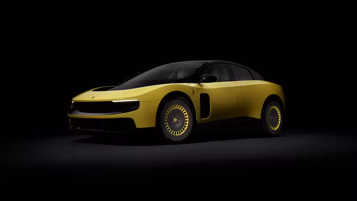 The Luce's glass house design represents a sharp departure from traditional Ferrari styling