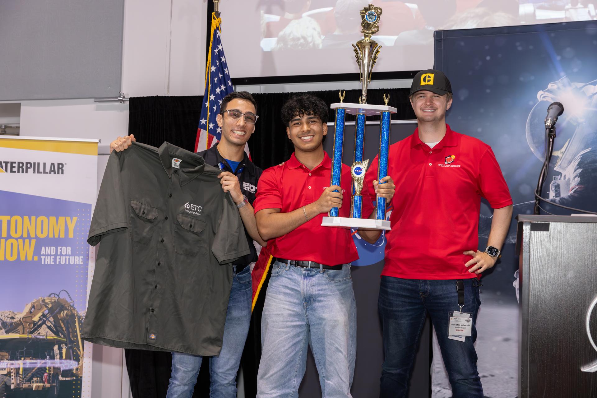 University of Virginia students celebrate their Off World Grand Prize victory