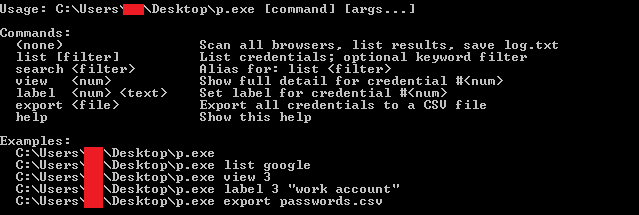 Stealer executes without arguments