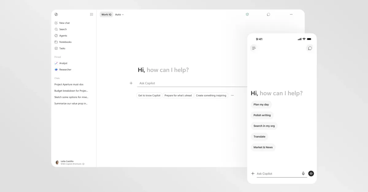 Microsoft 365 Copilot Gets Faster, Cleaner Redesign