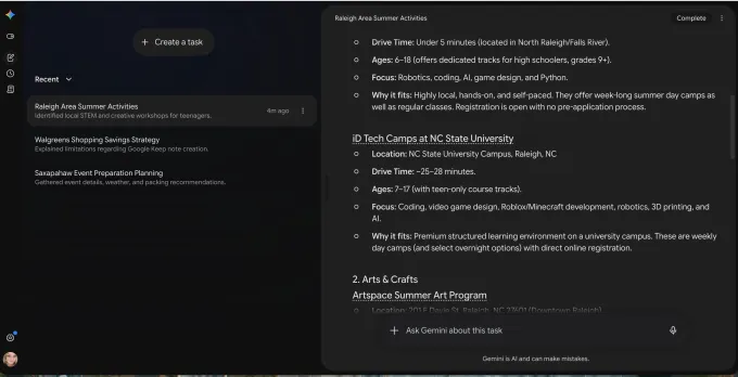 Spark's compiled summer camp suggestions with details