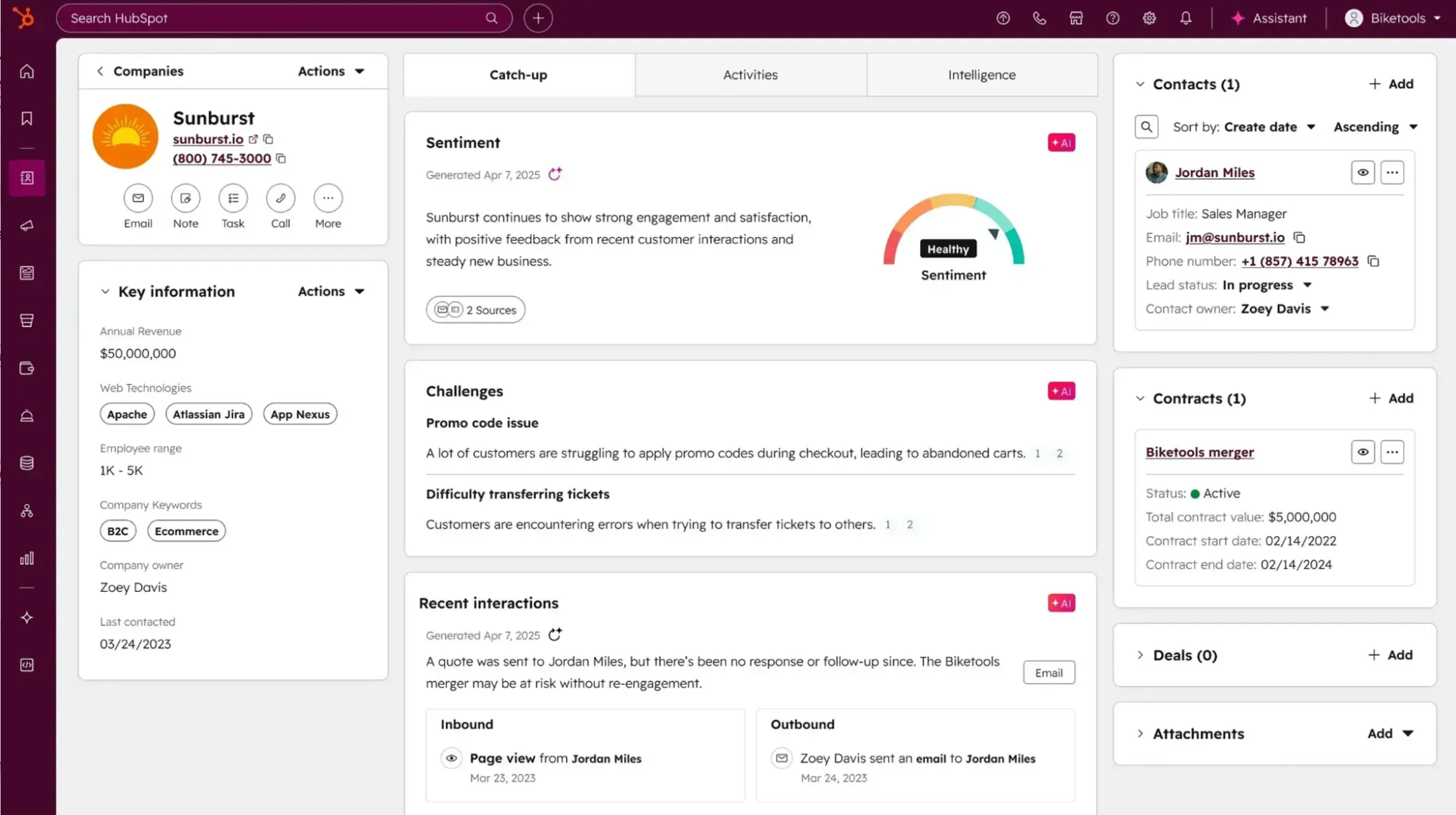 HubSpot Service Hub integrates with the broader HubSpot ecosystem