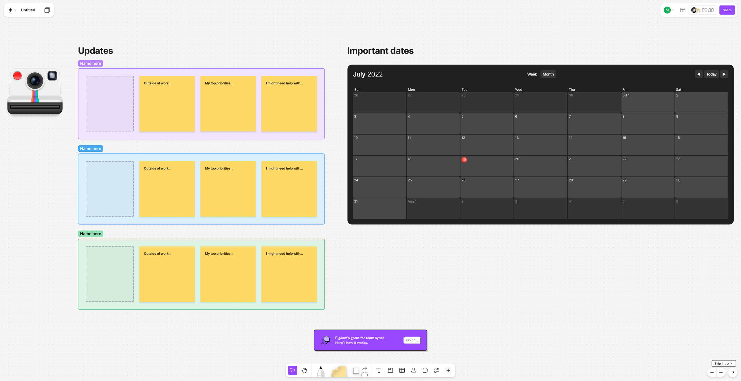 FigJam integrates process mapping directly into the Figma ecosystem