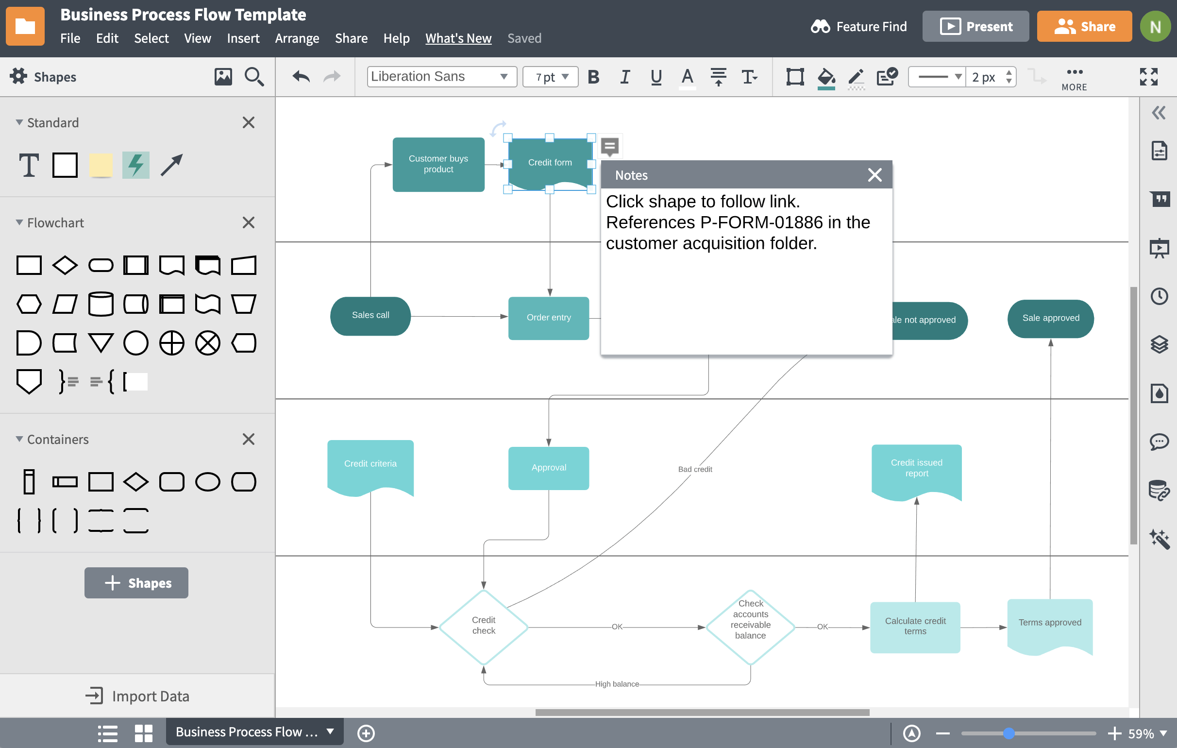 Lucidchart supports BPMN and other technical diagramming standards