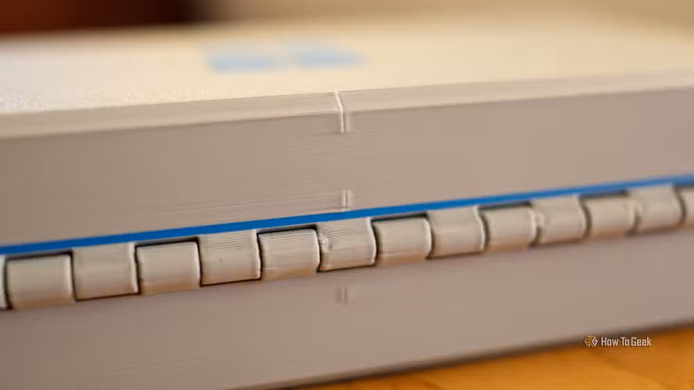 Visible seams on the back of a 3D printed toolbox
