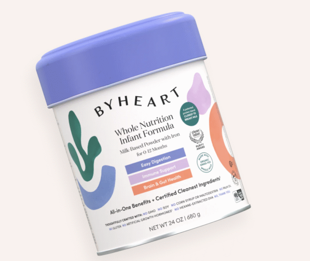 a container of byheart baby formula