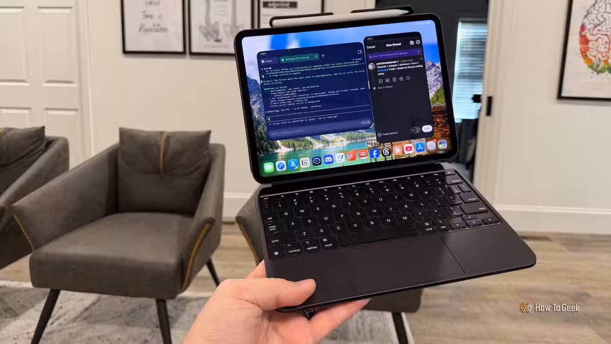 Claude Code running on iPad Pro with skills loaded via Terminus