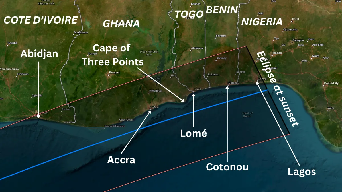 The path of annularity across West Africa
