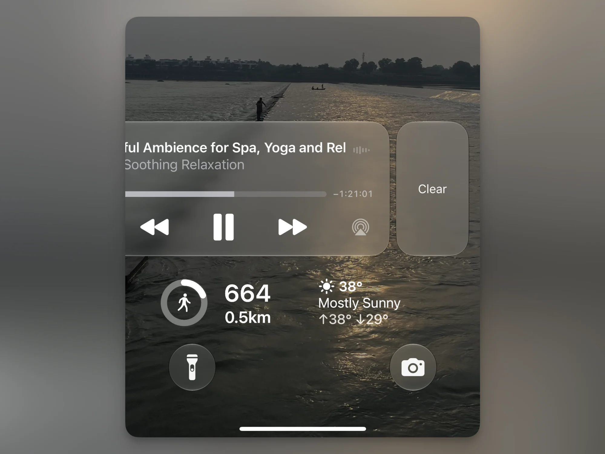 Clear Now Playing widget.