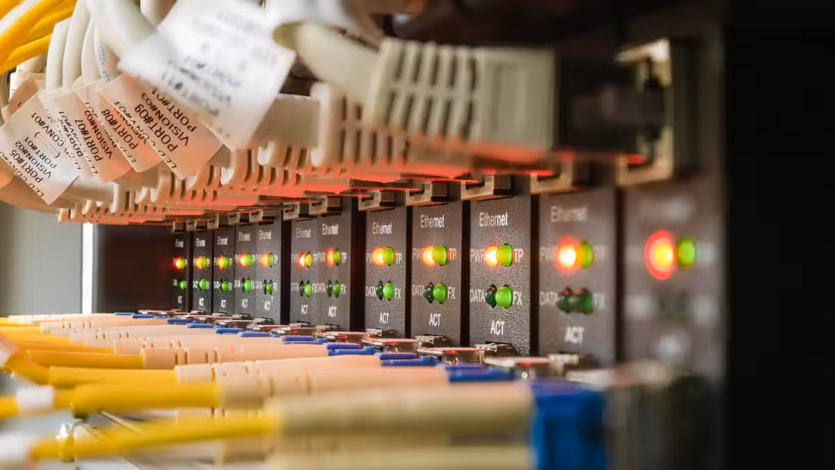 Multiple Ethernet ports on a switch. Link aggregation combines them into a single logical connection.