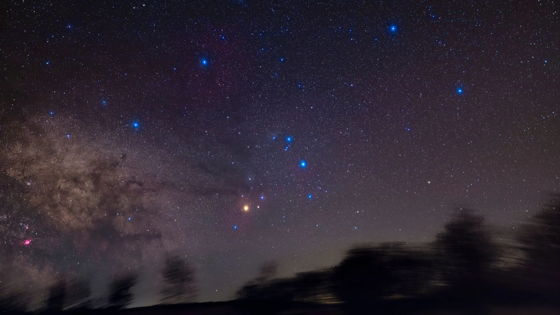 The constellation Scorpius with its red supergiant star Antares
