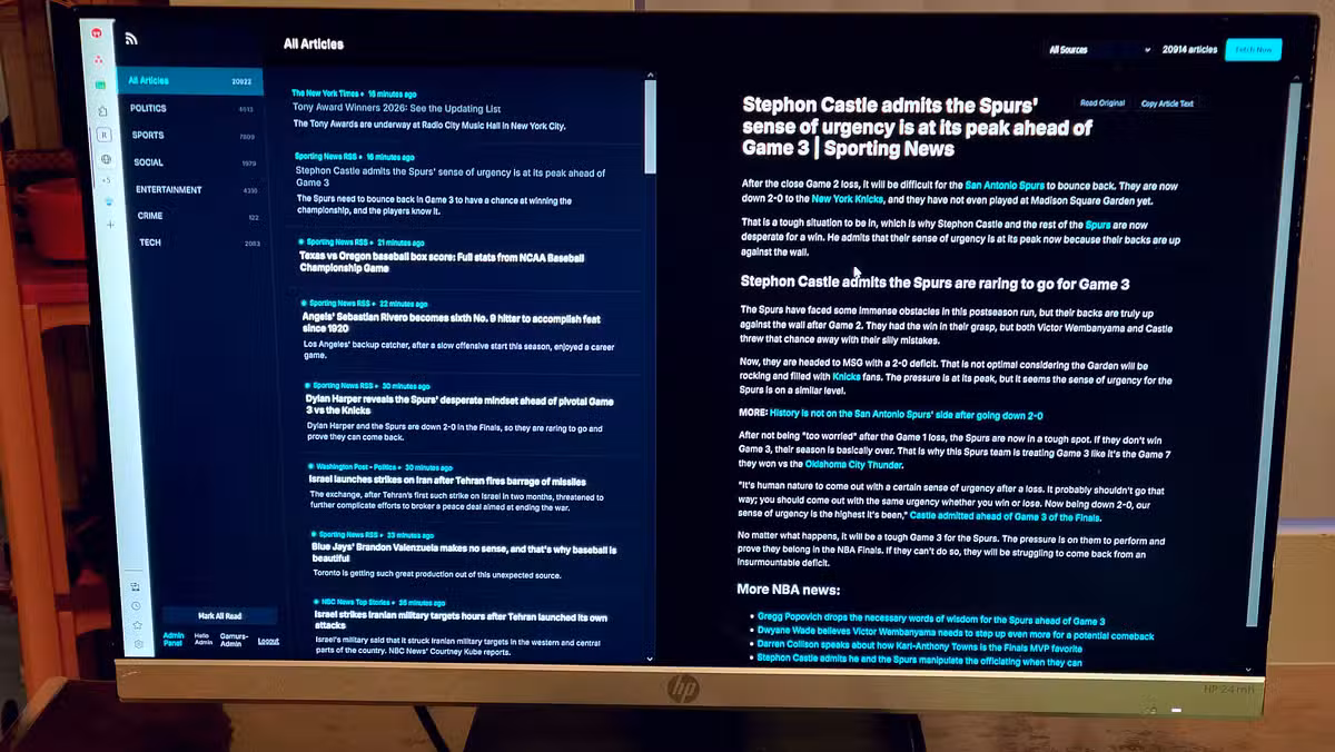 The RSS feed built using Antigravity 2.0's agent-first architecture