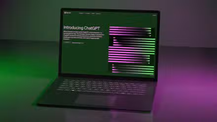 OpenAI ChatGPT app on a laptop